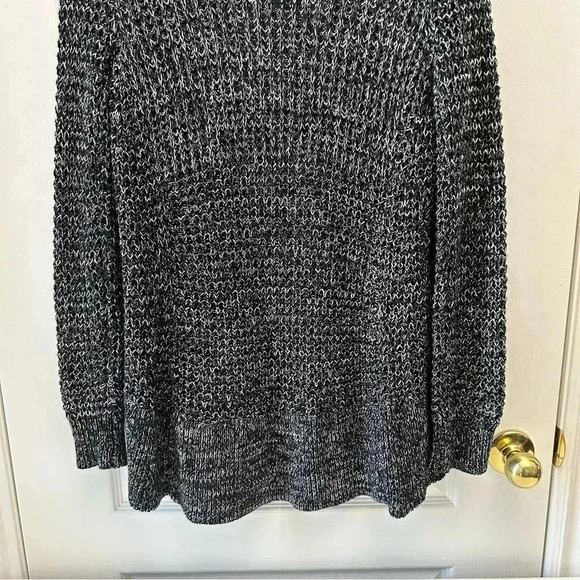 Ricki’s Circle Cardigan Open  Front Draped Collar Sweater Black White Small - Picture 8 of 12